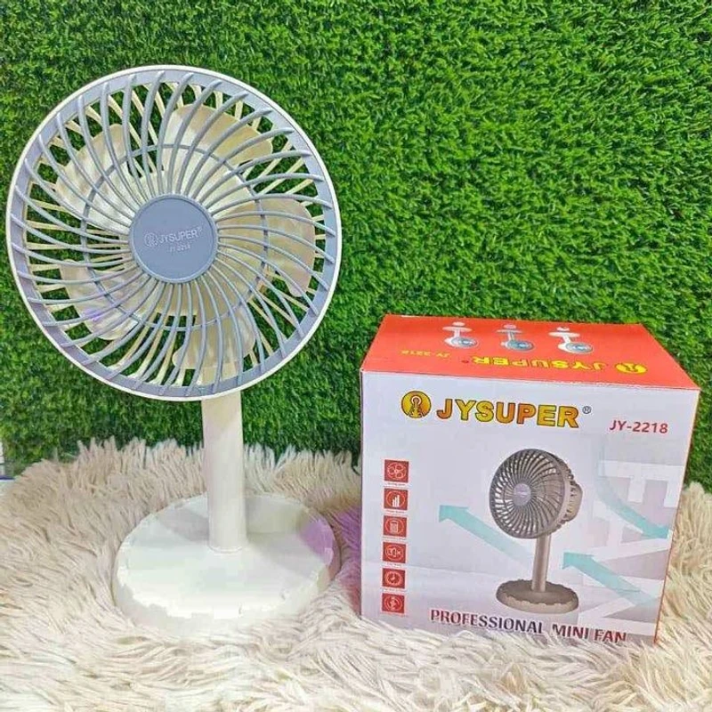 JYSUPER JY-2218 Rechargeable Portable Table / Desk Fan ডেলিভারী-চার্জ-ফ্রী