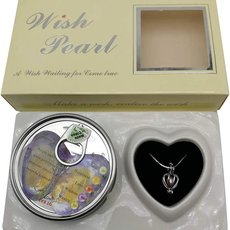 Wish Pearl Pendent Necklace With Charm Gift box (P-1148) - ডেলিভারী চার্জ ফ্রী - Image 4