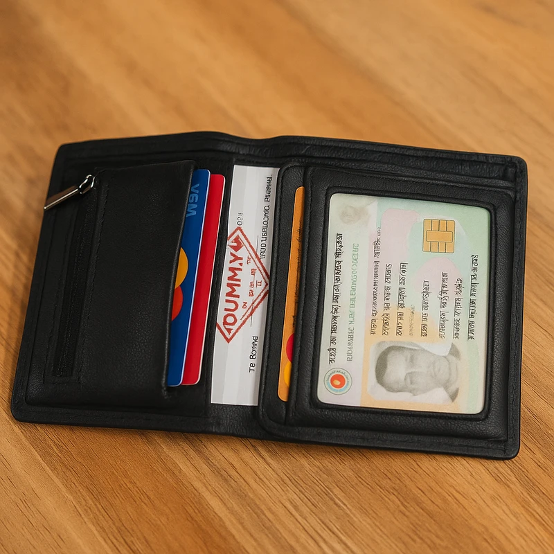 W3B-Standard Moto Wallet – Black Color - Image 4