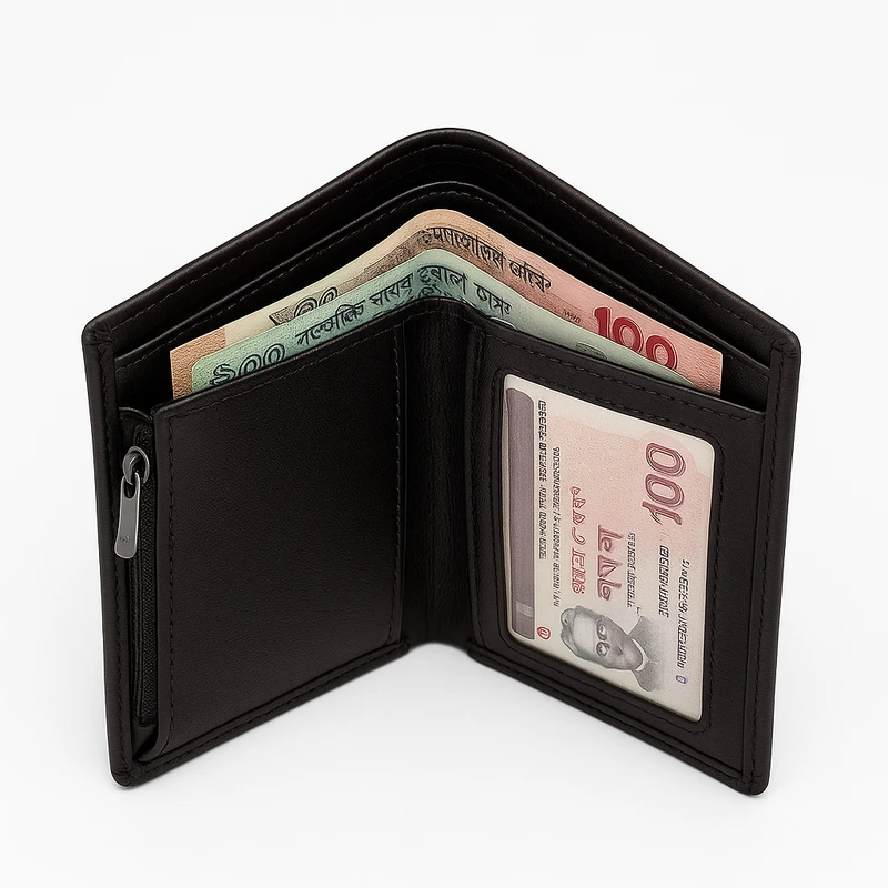 W3B-Standard Moto Wallet – Black Color - Image 5