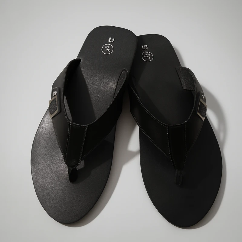 JNK Premium Leather Sandal – Model JS08 (Black) - Image 4