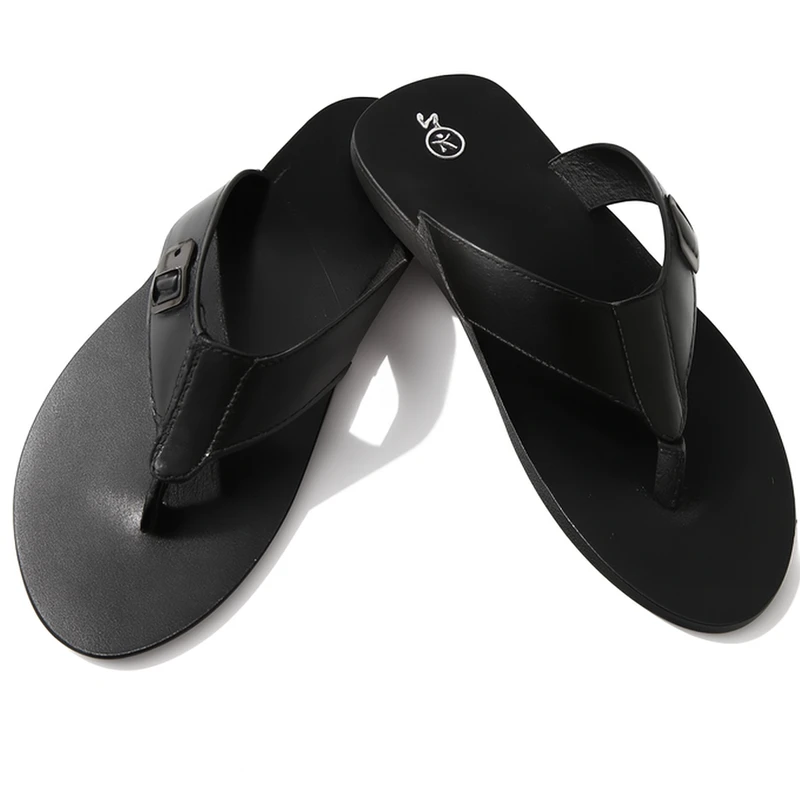 JNK Premium Leather Sandal – Model JS08 (Black) - Image 5