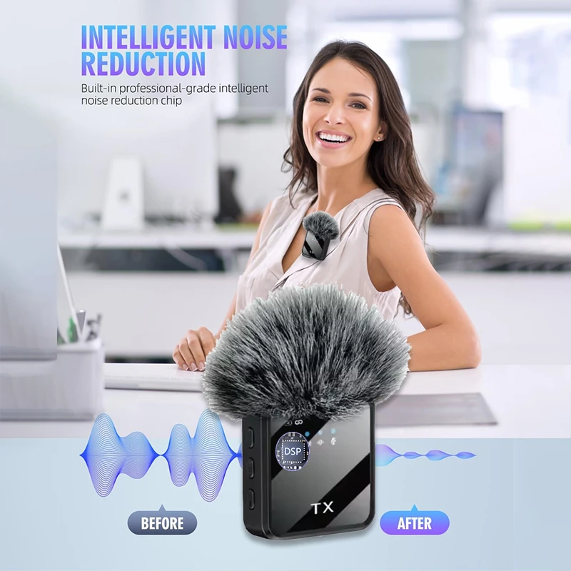 F11-2 Wireless Microphone For iPhone, Android and Camera