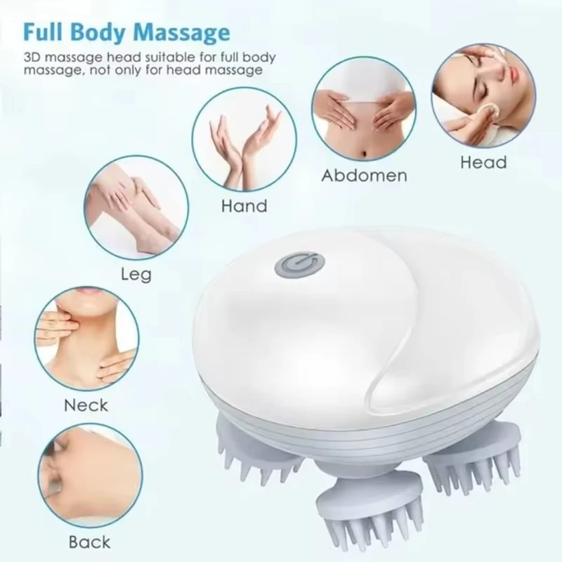 Head Massager for Hair Growth, Relaxation, and Stress Relief with Multiple Massage - Thumbnail 3