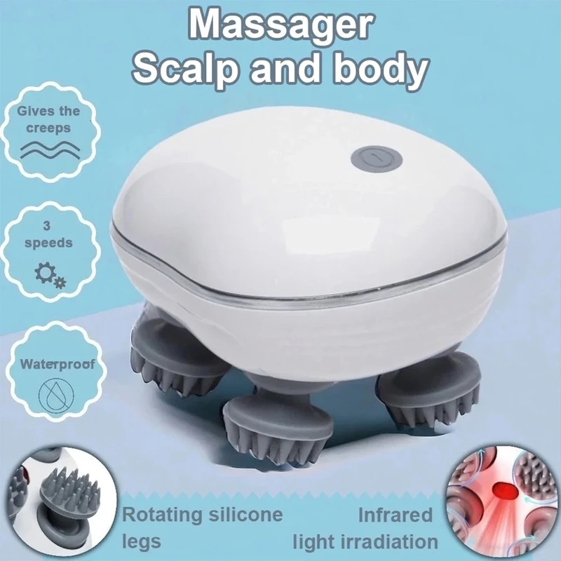 Head Massager for Hair Growth, Relaxation, and Stress Relief with Multiple Massage - Thumbnail 11