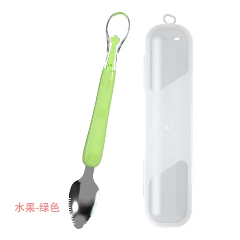 Double Head Baby Silicone Food Spoon - Thumbnail 6