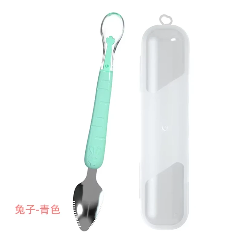 Double Head Baby Silicone Food Spoon - Thumbnail 7