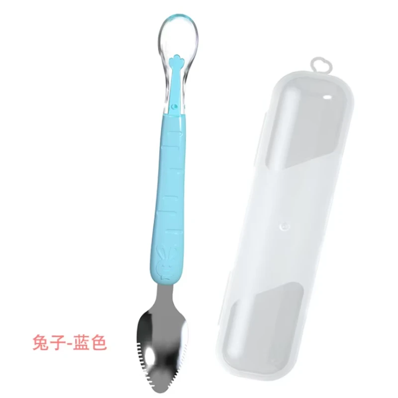 Double Head Baby Silicone Food Spoon - Thumbnail 8