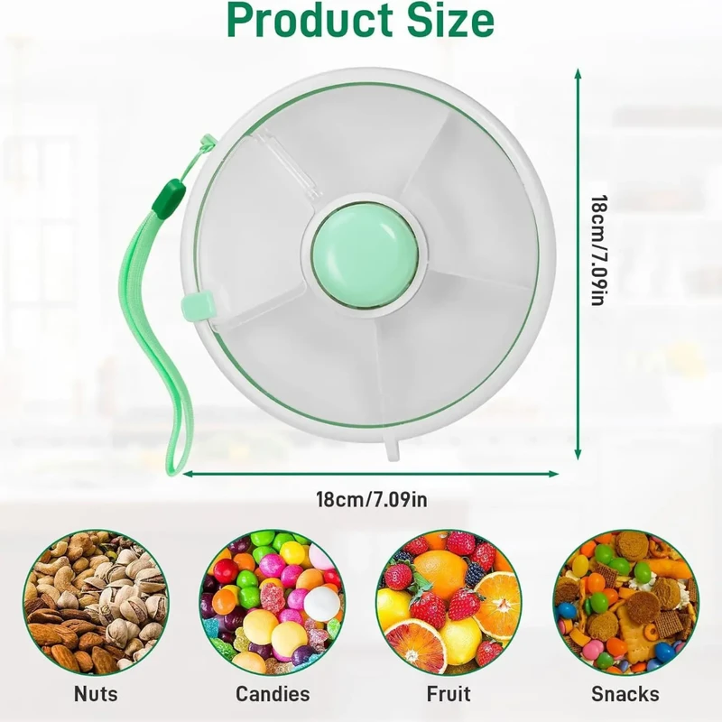 Portable Rotating Snack Box spin box Food Storage Container