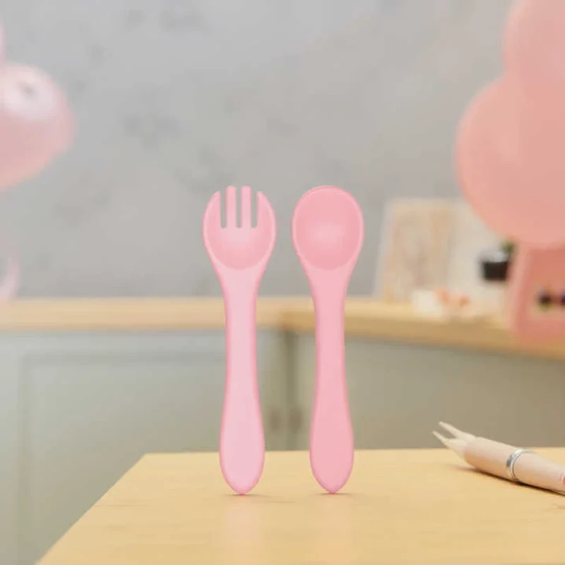 BPA Free Baby Full Silicone Fork and  Spoon Sets - Image 7