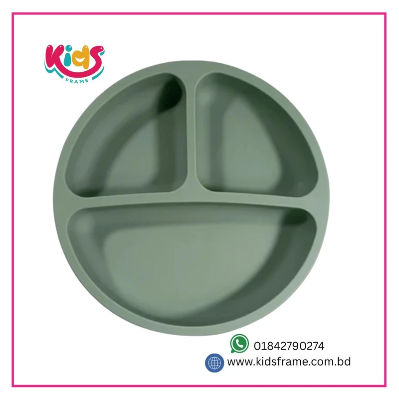 Silicone Baby Plate – BPA Free & Safe (Green)