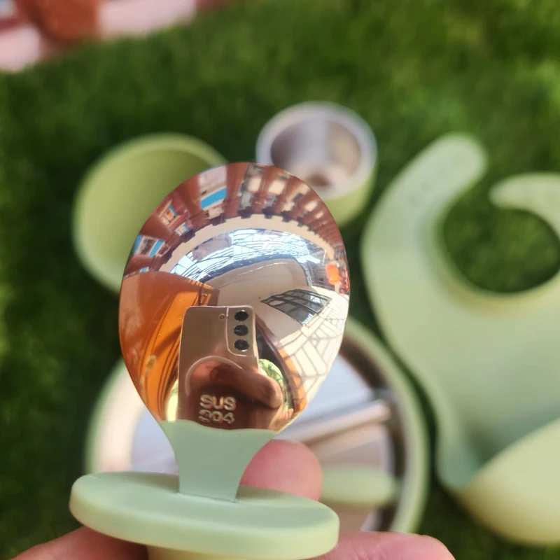 Steel Baby Plate – BPA Free & Safe (Green) - Image 4