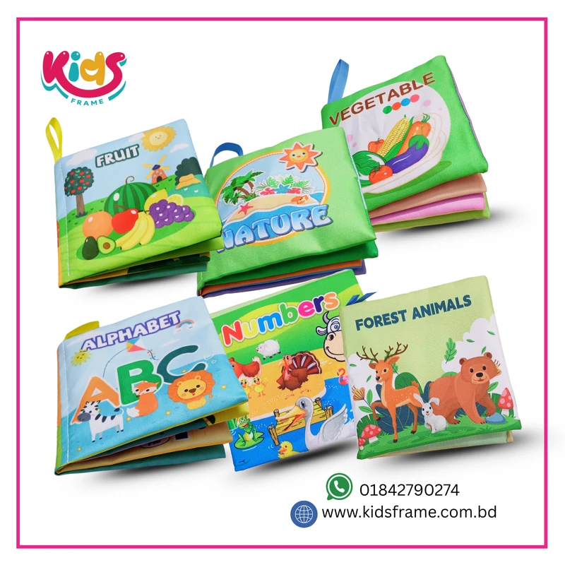 6 pieces Kids Washable cloth Books - Combo
