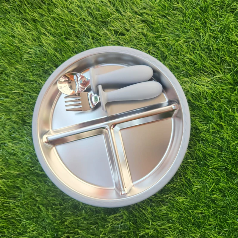 Stainless Steel Baby Plate – BPA Free & Safe (Deep Blue)