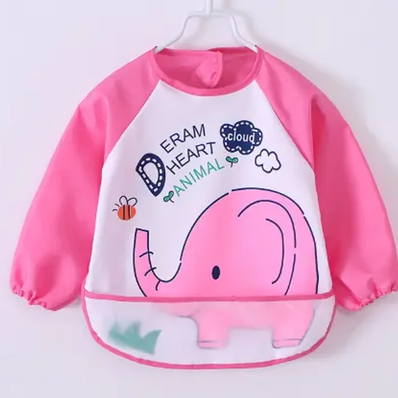 Full Sleeved Baby Bib Waterproof And Dirty Eating Bib