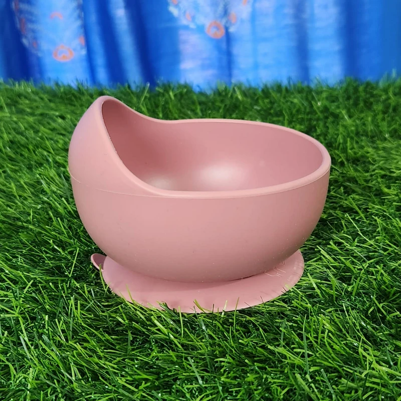 Baby Feeding silicone bowl set BPA Free (Rose Pink)