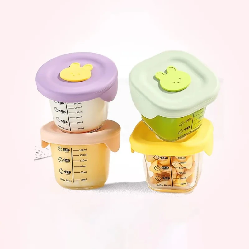 Glass Storage Containers  Baby Feeding Bowl With Lid