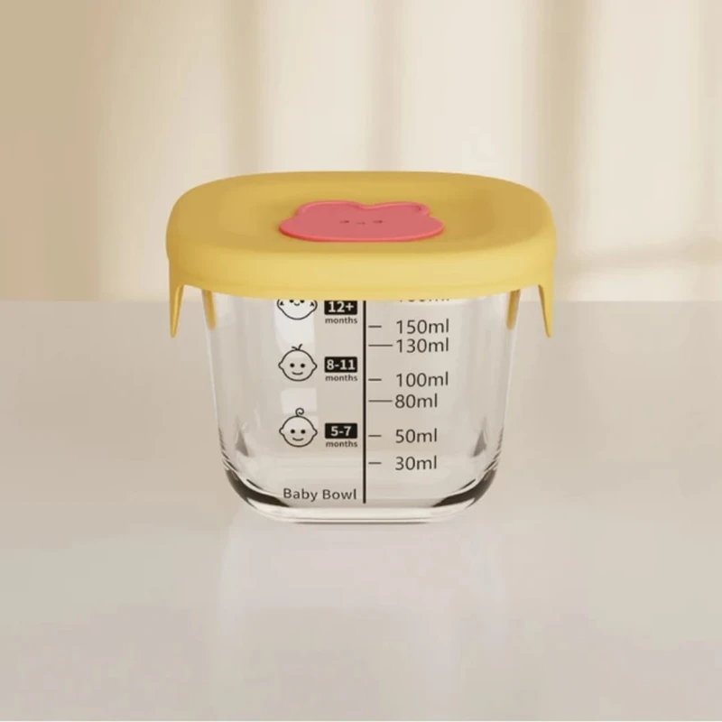 Glass Storage Containers  Baby Feeding Bowl With Lid