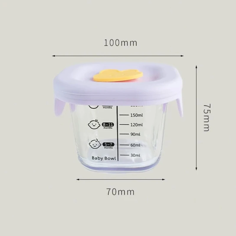 Glass Storage Containers  Baby Feeding Bowl With Lid - Image 3