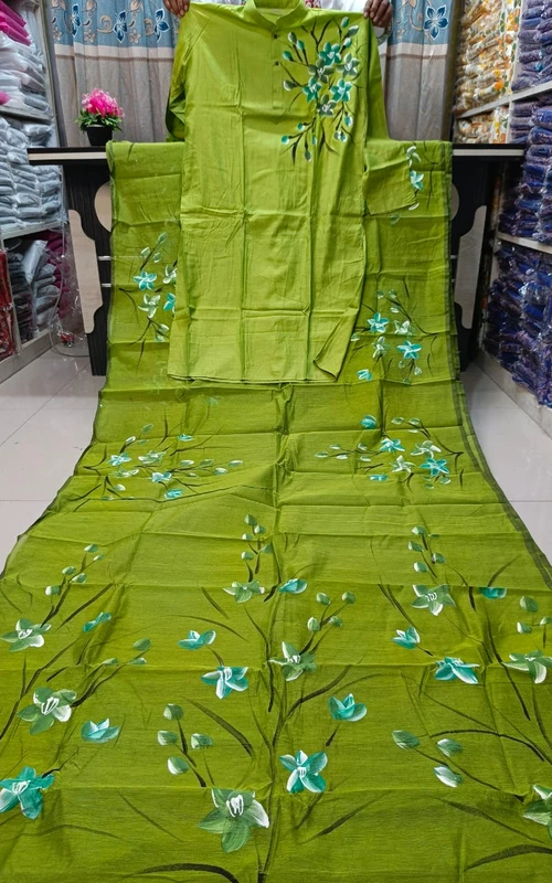 কম দামে সেরা মানের হ্যান্ড প্রিন্ট কাপল ড্রেস