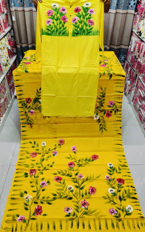 প্রিমিয়াম লুকে নতুন হ্যান্ড প্রিন্ট কাপল ড্রেস