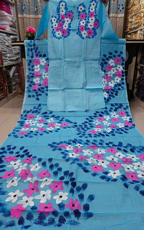 কম দামে সেরা মানের হ্যান্ড প্রিন্ট কাপল ড্রেস