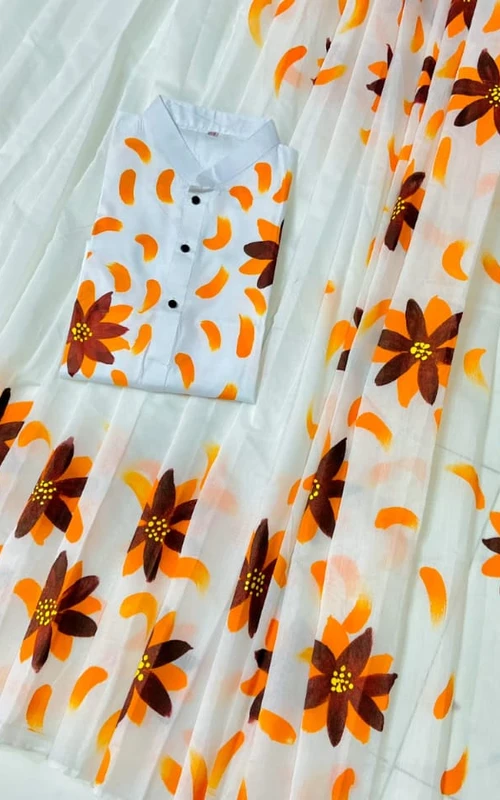 এক্সক্লুসিভ সেলে চমৎকার হ্যান্ড প্রিন্ট কাপল ড্রেস