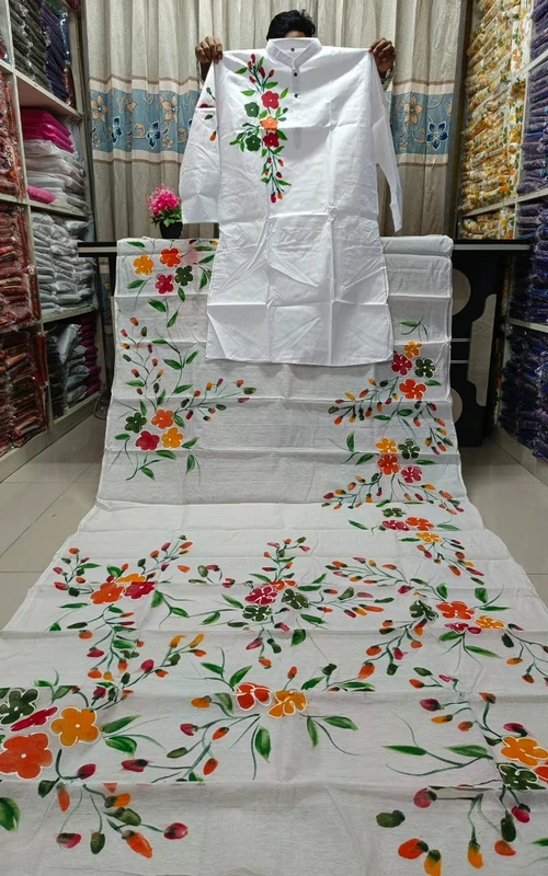 বাজার মাতানো ভাইরাল হ্যান্ড প্রিন্ট কাপল ড্রেস