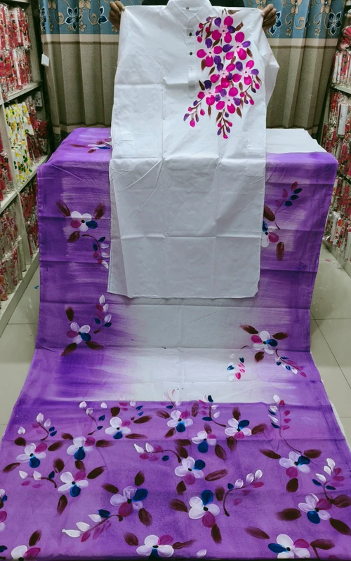 ভাইরাল ট্রেন্ডে থাকা হ্যান্ড প্রিন্ট কাপল ড্রেস