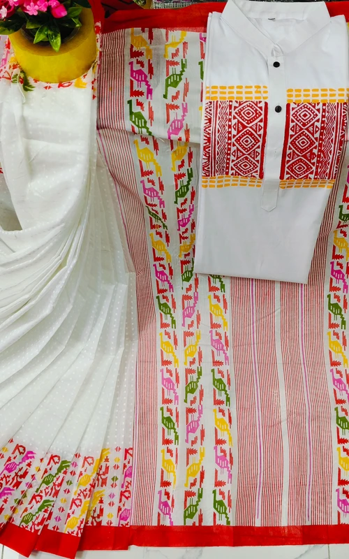 এক্সক্লুসিভ সেলে শাড়ি পাঞ্জাবির কাপল ড্রেস