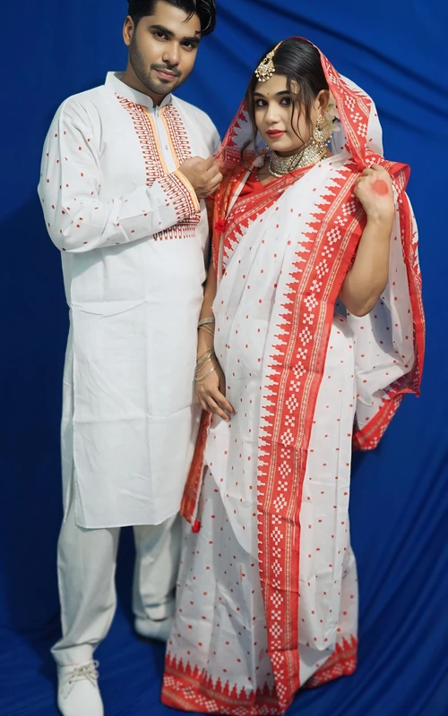 ডিসকাউন্ট অফার শাড়ি পাঞ্জাবির কাপল ড্রেস