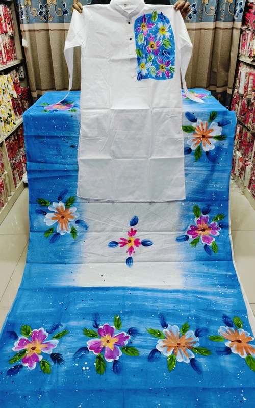 বাজেট ফ্রেন্ডলি স্টাইলিশ হ্যান্ড প্রিন্ট কাপল ড্রেস
