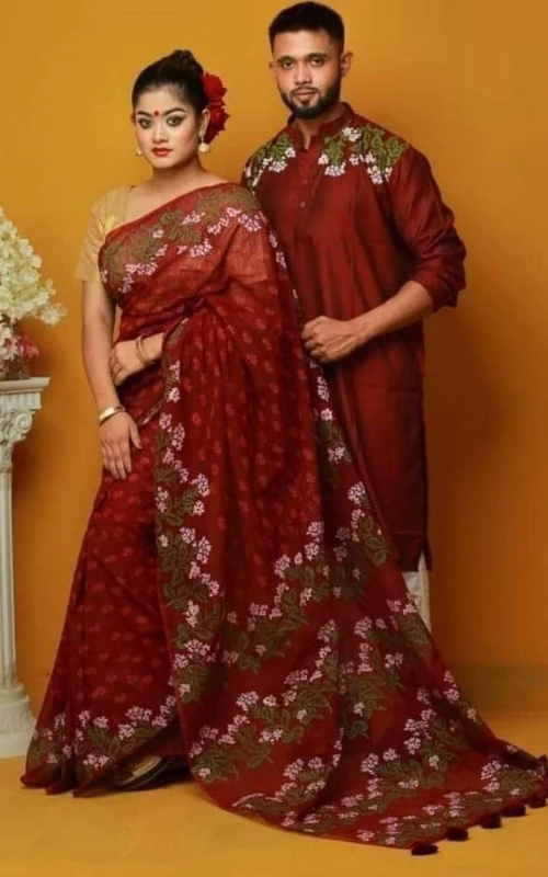 অবিশ্বাস্য সেলে শাড়ি পাঞ্জাবির কাপল ড্রেস