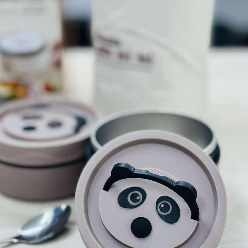 3 Pcs Stainless Steel Lunch Box with Bag & Spoon - Image 3