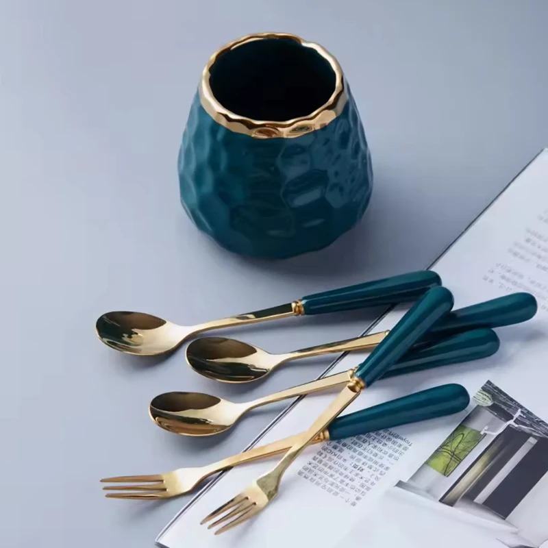 6pcs spoon with ceramic holder - Image 3