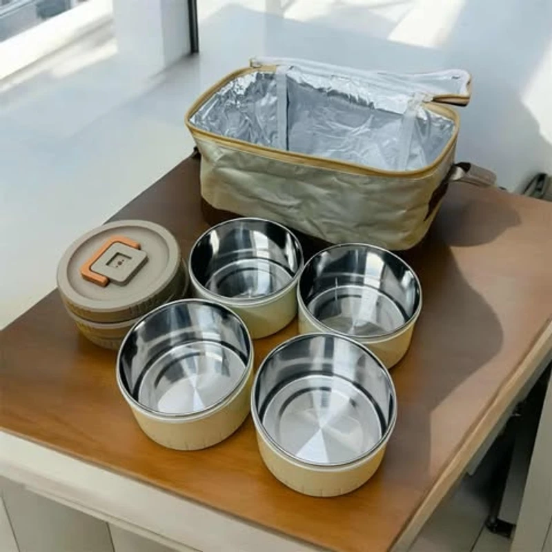 4Pcs Stainless Steel Lunch Box Model 2 - Image 3