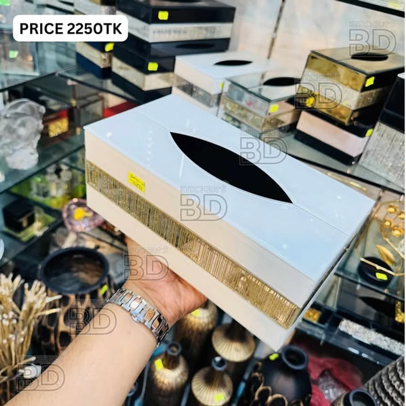 Glass holder for tissues – Classy & Convenient Tabletop Elegance
