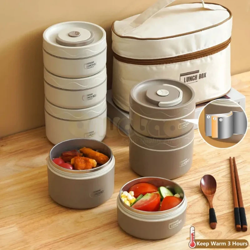 4Pcs Stainless Steel Lunch Box
