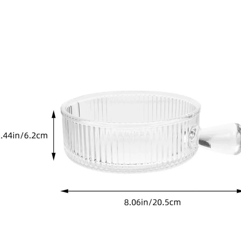 750 ml Clean Glass Bowl Noodle Mole with Handle Resto Mole