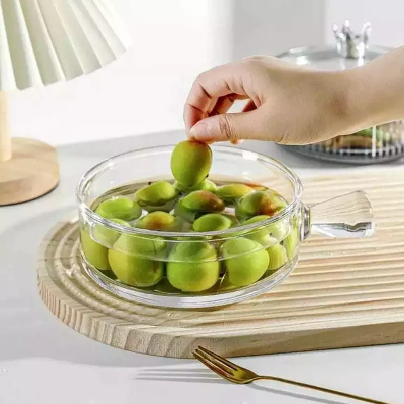 750 ml Clean Glass Bowl Noodle Mole with Handle Resto Mole - Image 3