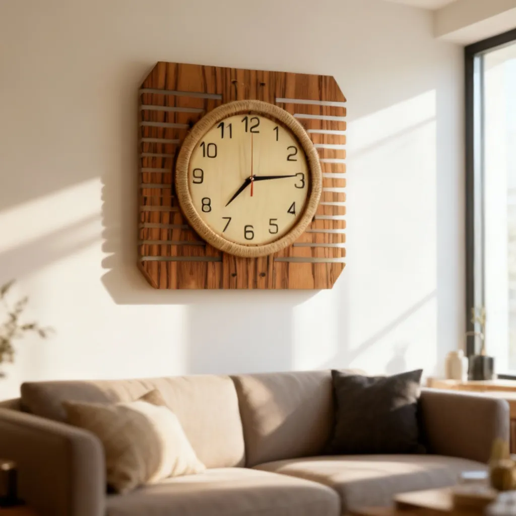 wooden clock