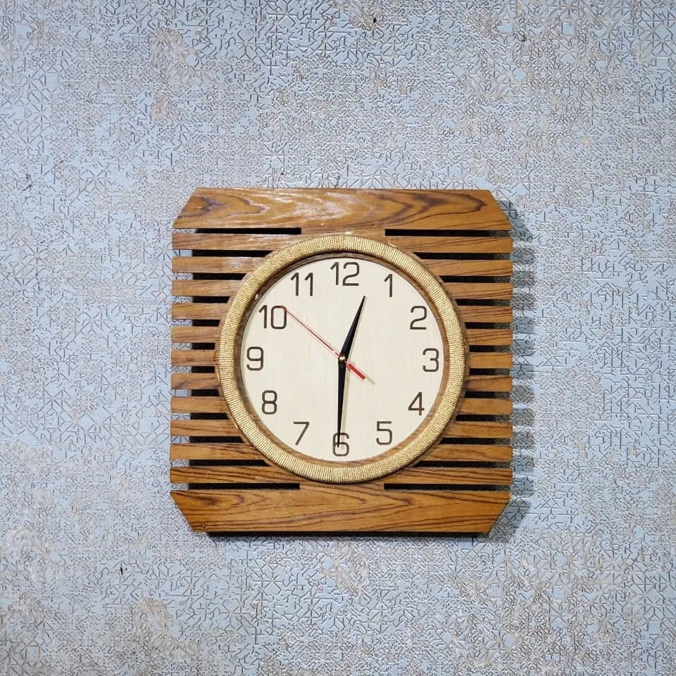 wooden clock