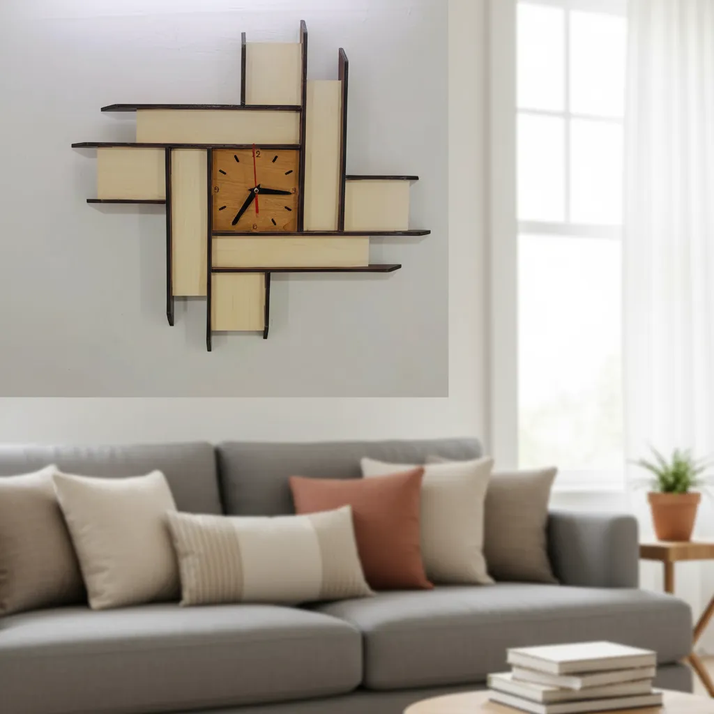wooden wall clock