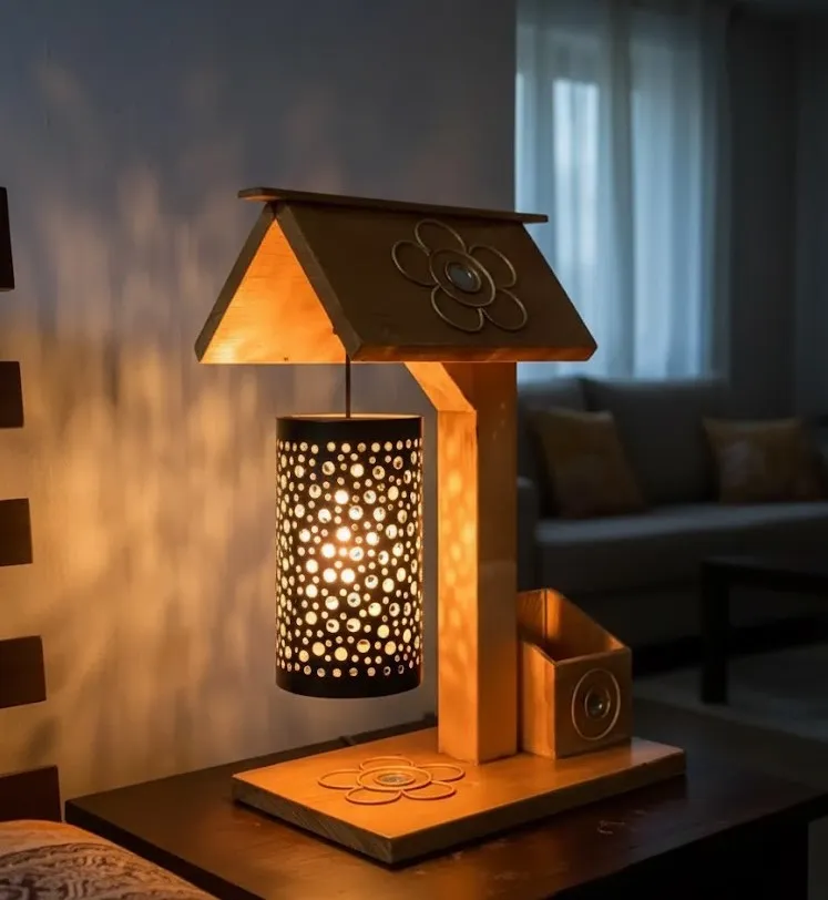 Table Lamp with Pen Holder