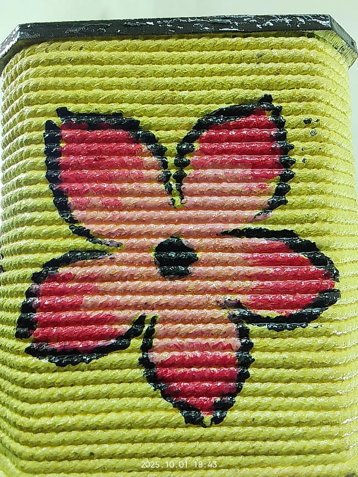 Wooden Hand-Painted Pen Holder