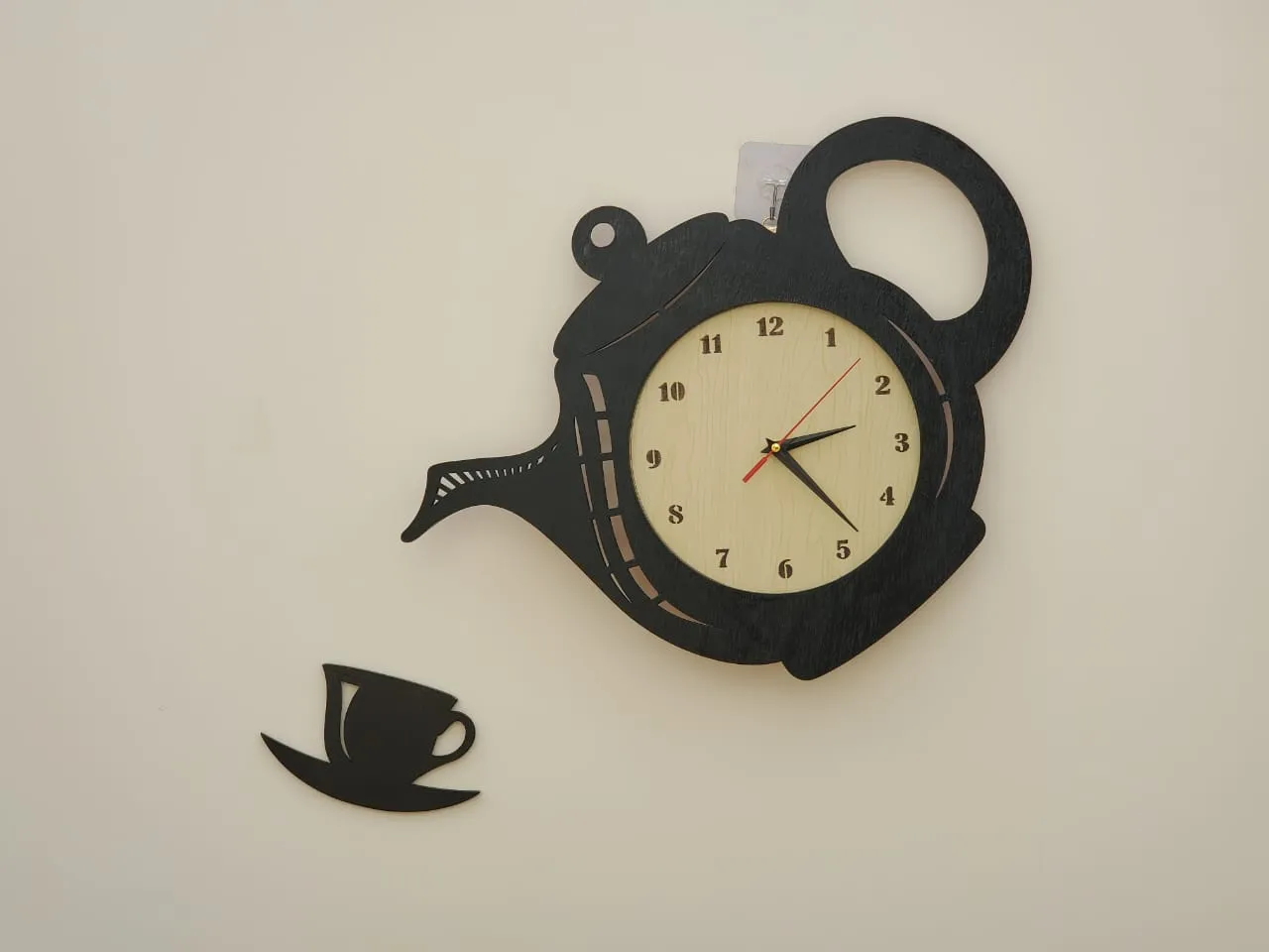 ketli cup wooden wall clock