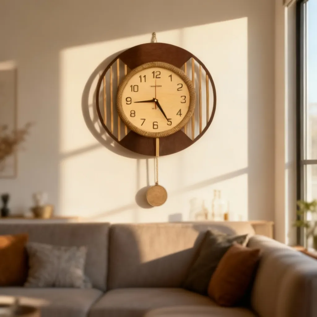 wooden wall clock