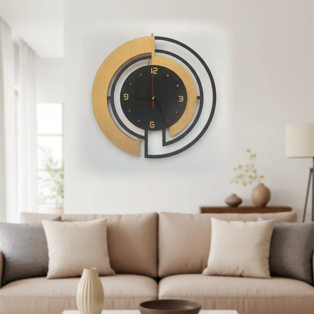 wooden wall clock