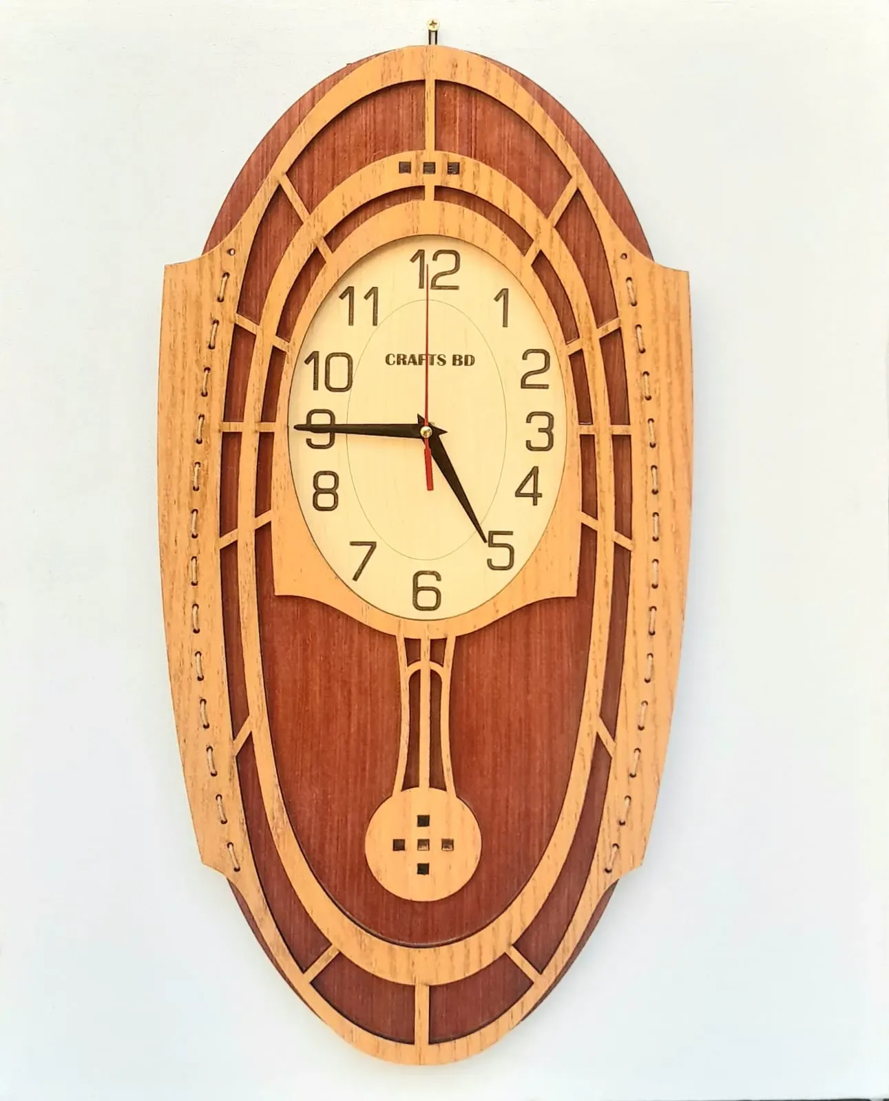 premium wooden wall clock - Thumbnail 4