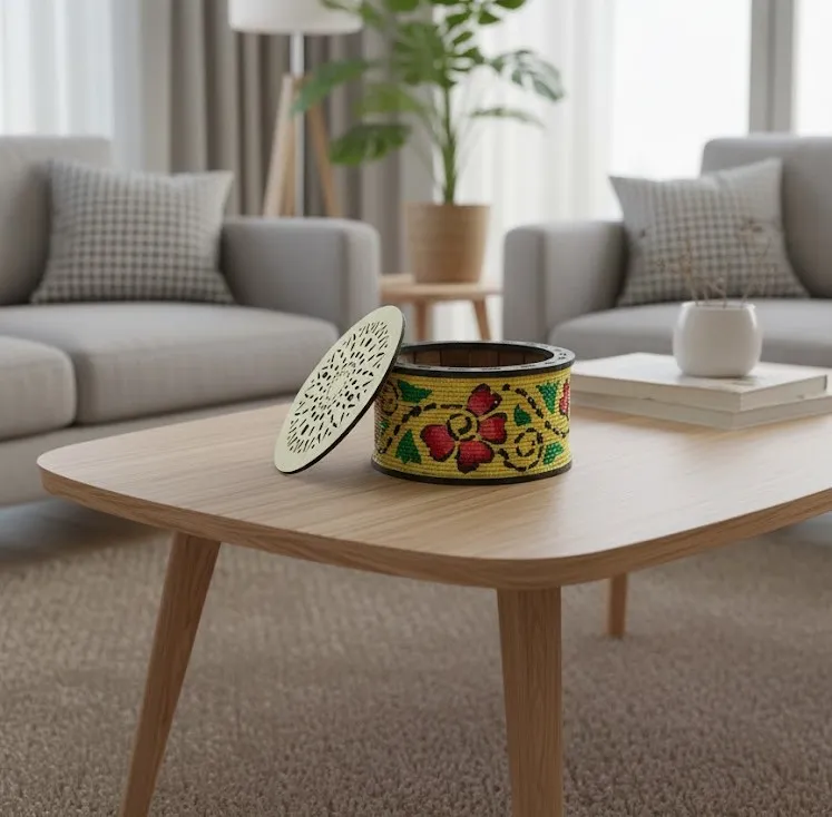 Wooden Jewelry Box.( Midiaum)